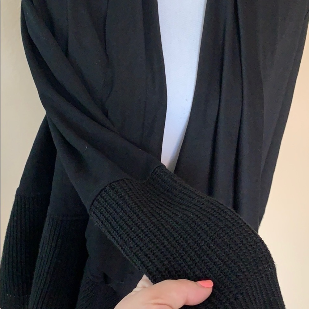 Zara mixed media shawl collar jacket - Picture 4 of 11